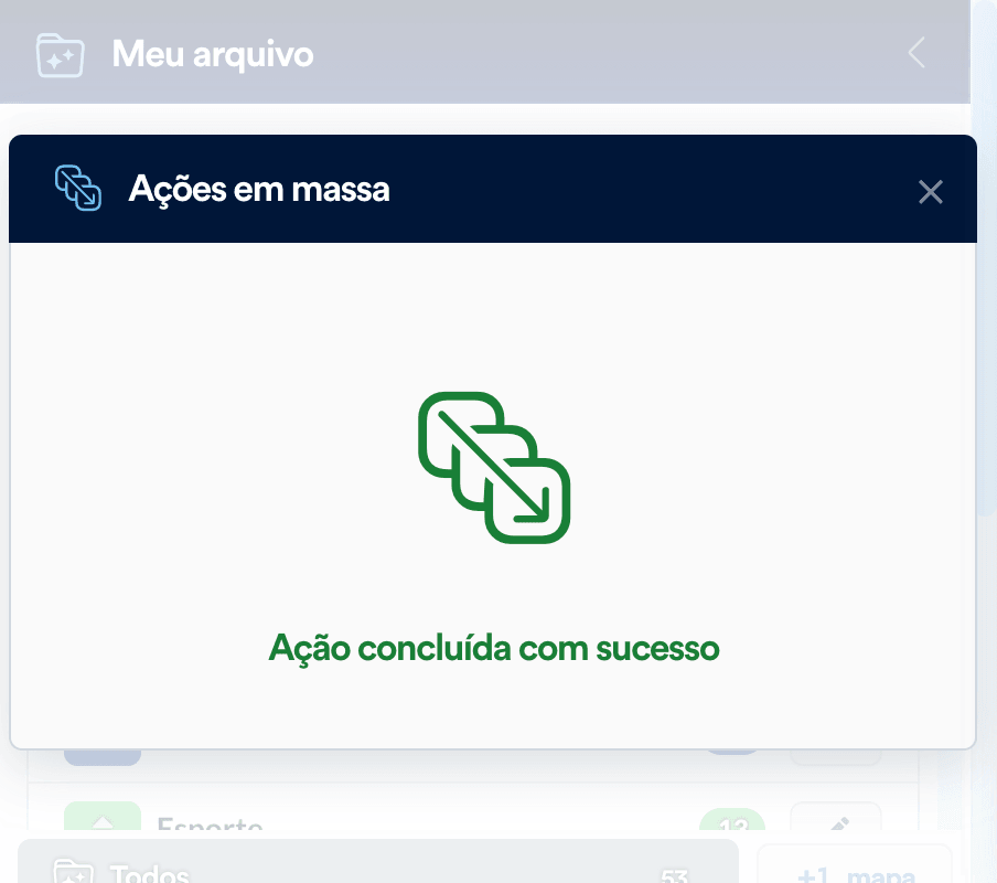 Ação concluída